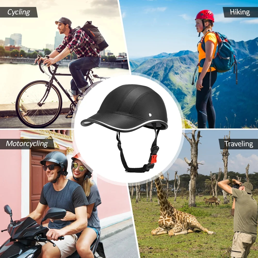 Cycling Safety Helmet Baseball Hat for Motorcycle Bike Scooter W5906