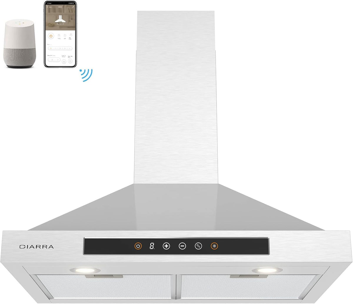 30 inch 450 CFM Stainless Steel Wall Mount Range Hood Vent C832558