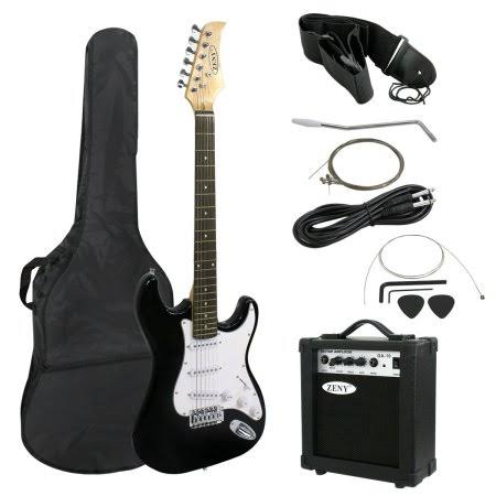39" Full Size Electric Guitar with Amp, Case and Accessories Pack H2926