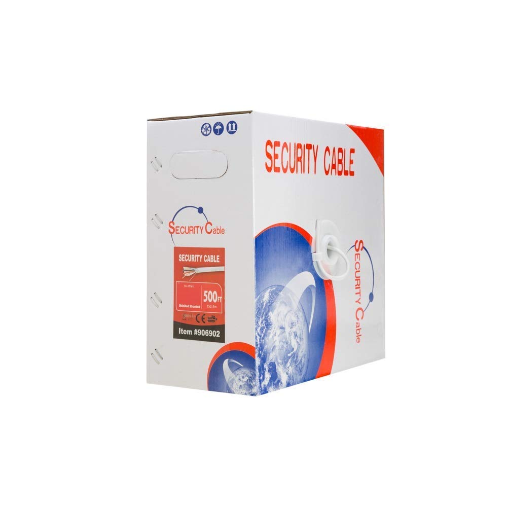 Bulk 18/2 Shielded Stranded Conductor Alarm Control Cable 500ft (FTP) Pack of 2 F788176