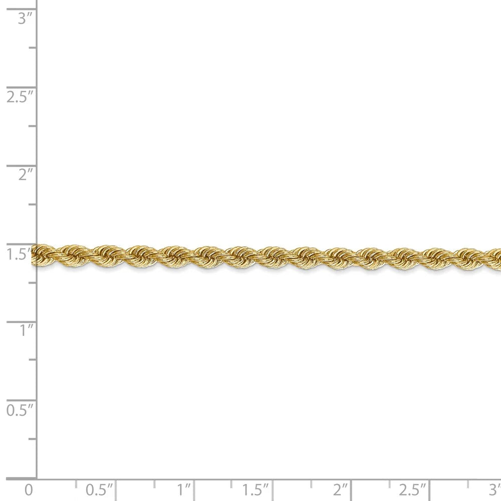 Real 14kt Yellow Gold 18 inch Rope Chain with Lobster Clasp W20499
