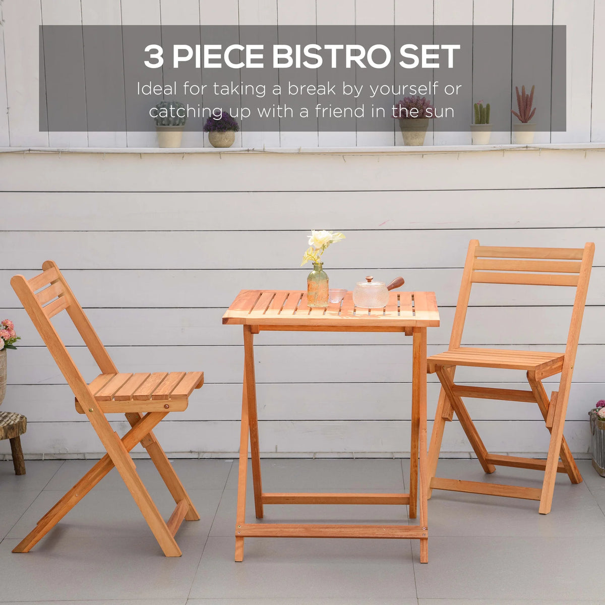 3 Piece Wooden Patio Bistro Set X640