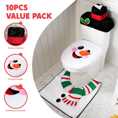 2 Set 5 Pieces Christmas Theme Bathroom Decoration Set F600632