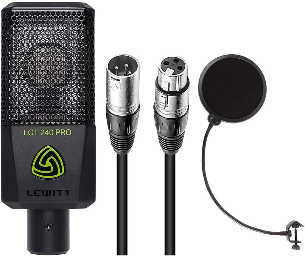 Black Condenser Microphone with XLR Cable and Pop Filter G43563