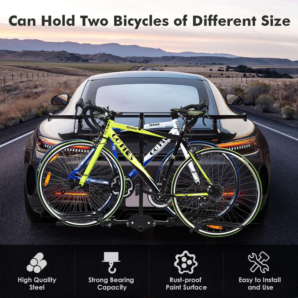 2-Bike Hitch Mount Rack Foldable Receiver H9984