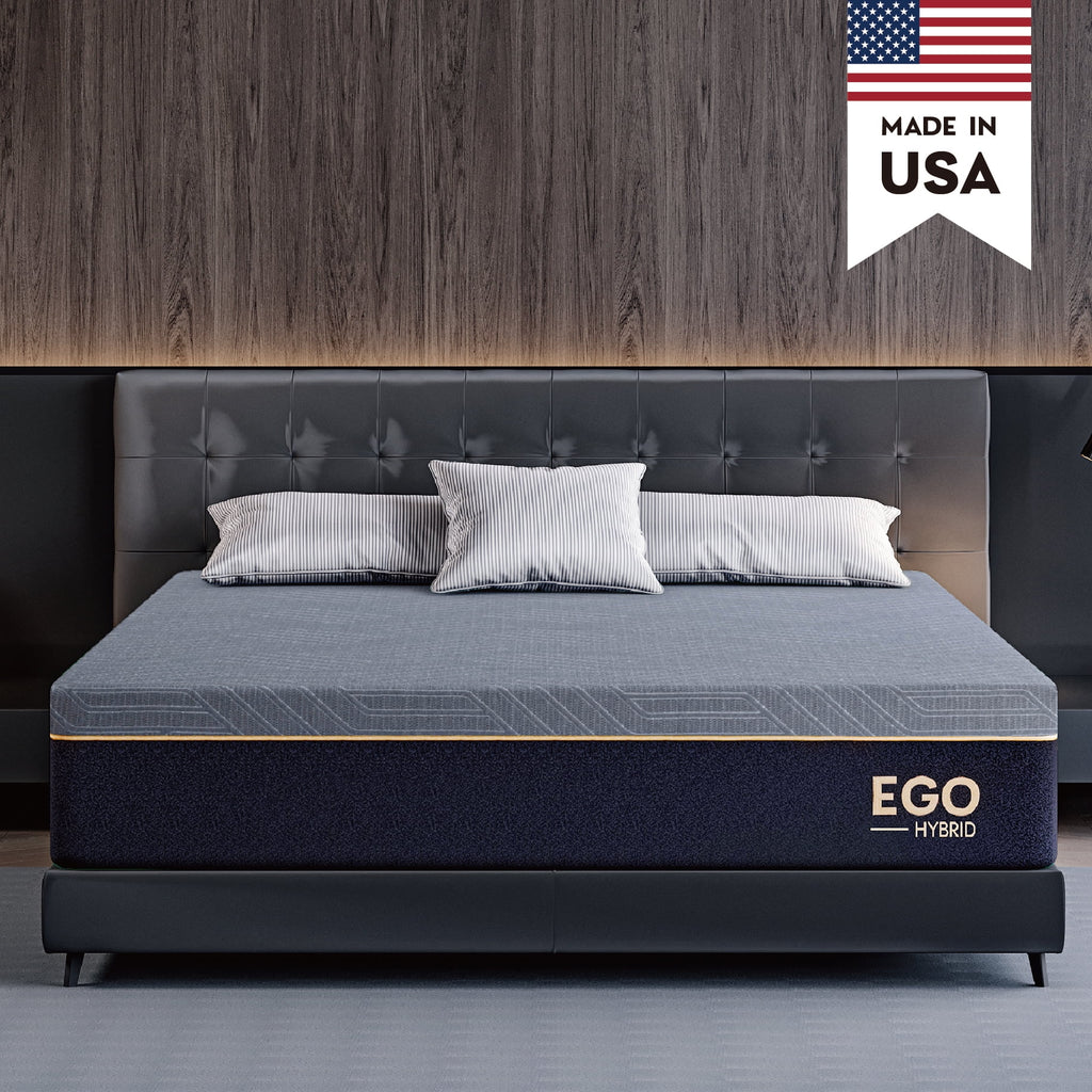Black 12 inch Full Size Memory Foam Hybrid Mattress P4054