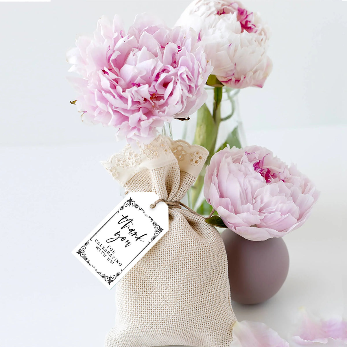Art Deco Cardstock Gift Tags with Bakers Twine, 100-Pk N29292