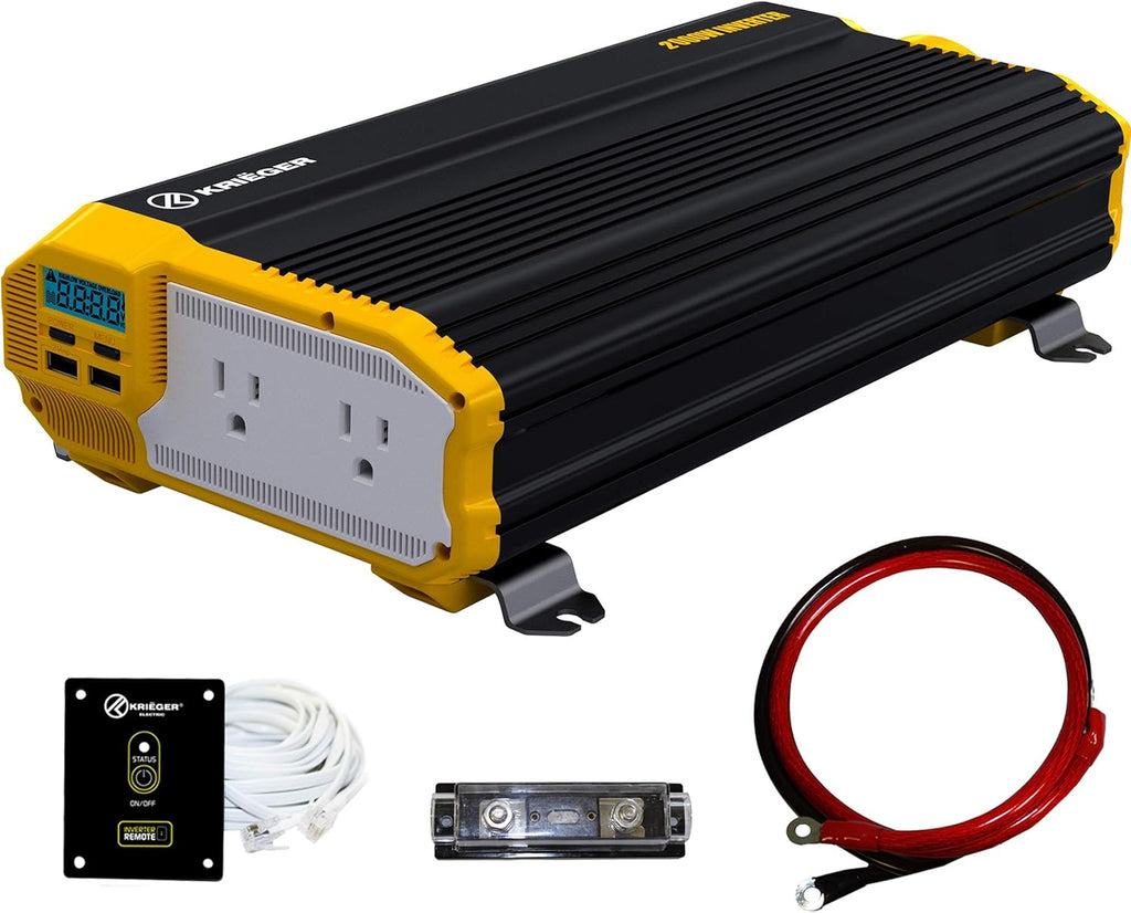 2000 Watts Modified Sine Wave Power Inverter with Dual AC Outlets C5987