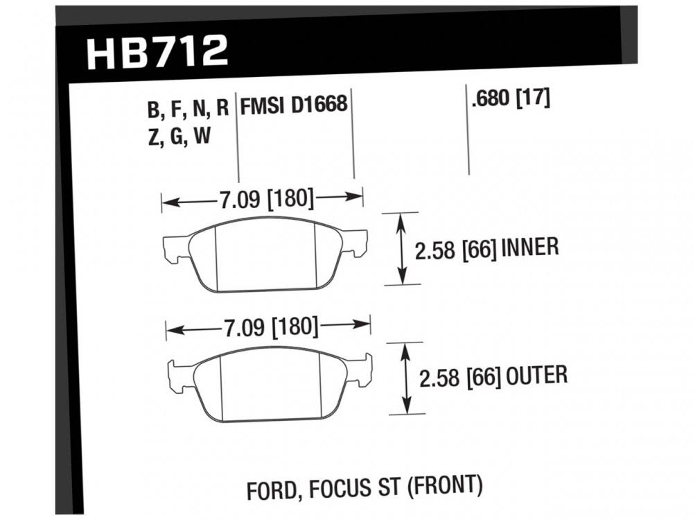 HP Plus Brake Pads N50443