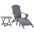 Folding Adirondack Chair with Ottoman and Side Table P373272