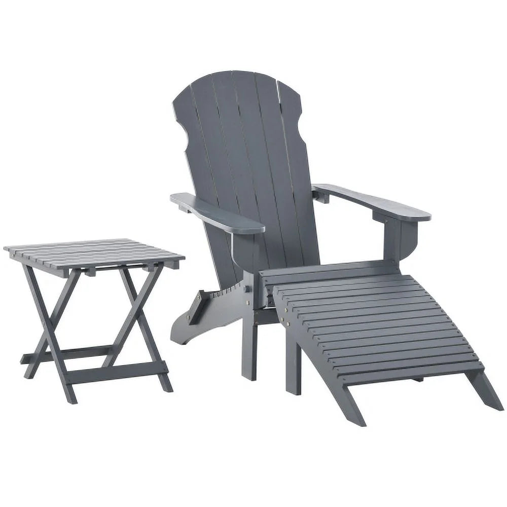 Folding Adirondack Chair with Ottoman and Side Table P373272