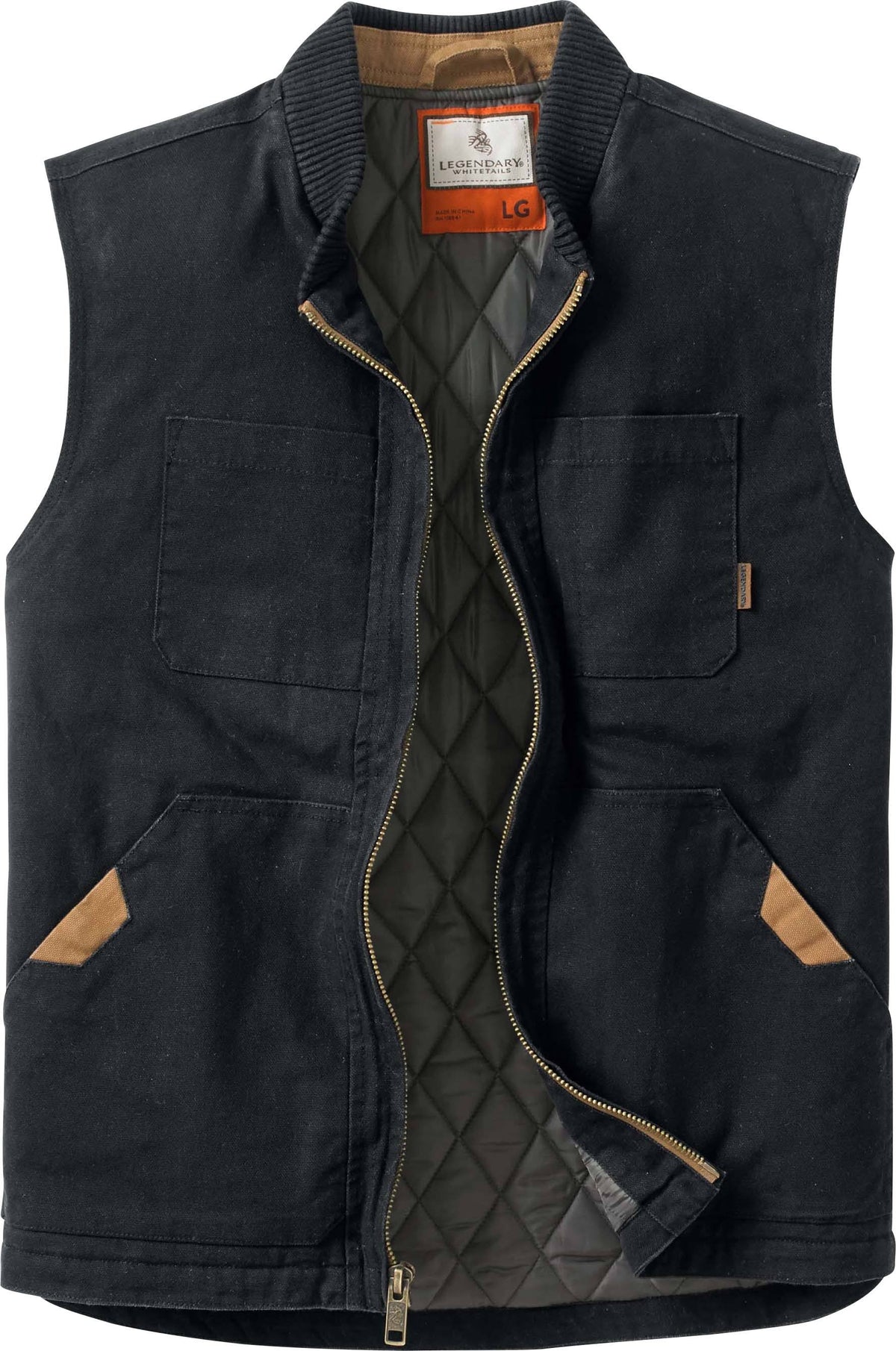 Black Medium Canvas Trail Vest Q195094