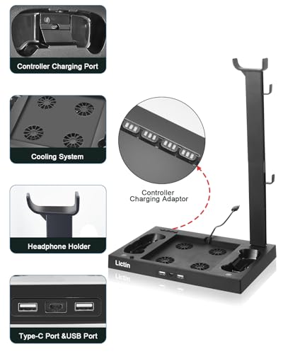 Charging Station with 4 Cooler Fan System for Xbox Series X Q347