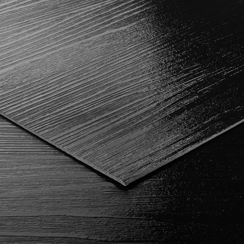 Black Peel and Stick Vinyl Floor Tile 18-Planks 6x36 O500
