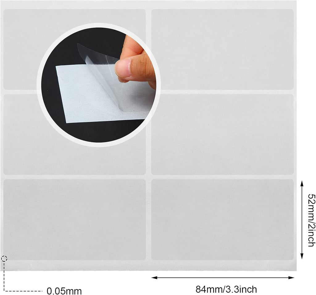 30 Pieces Clear Self Stick ID Card Protective Overlay, 2.05 x 3.3 Inch W869