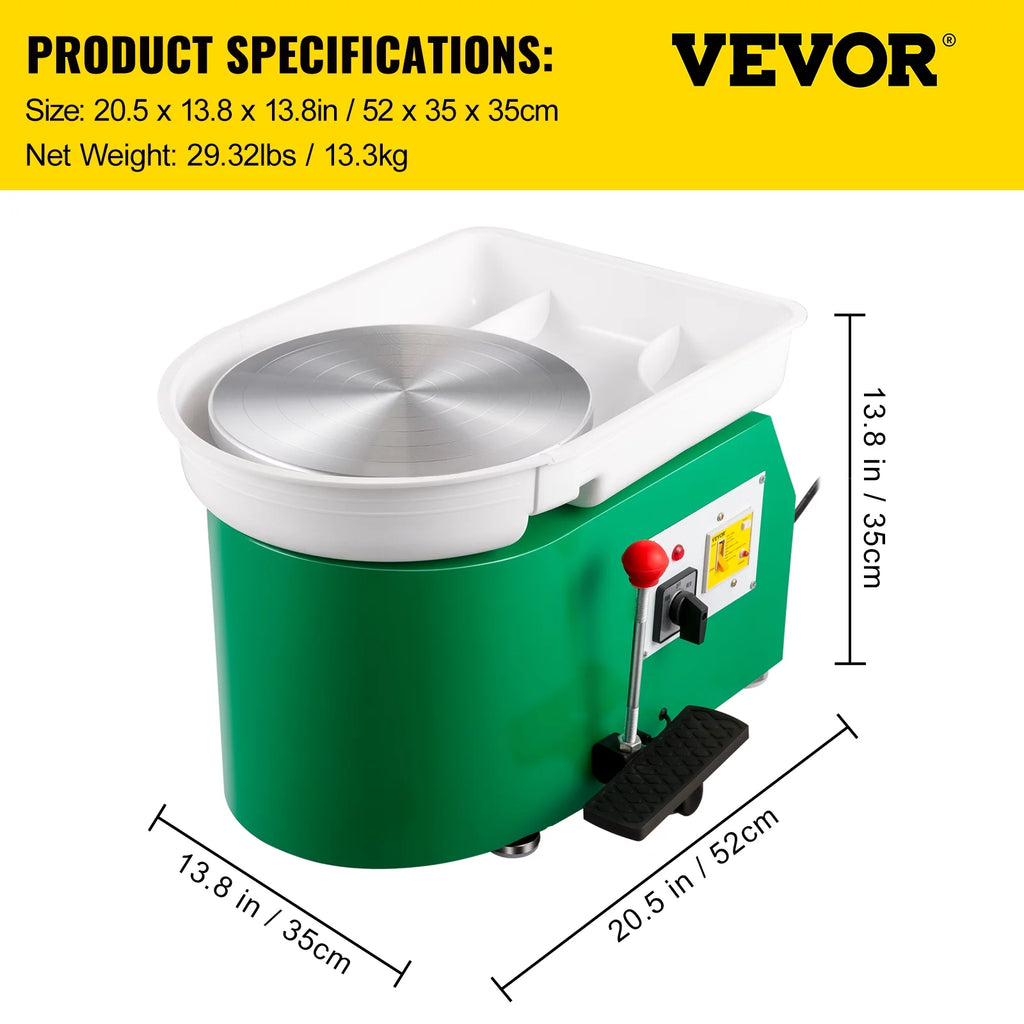 Pottery Wheel Machine 11" 0-300rpm 350w M227