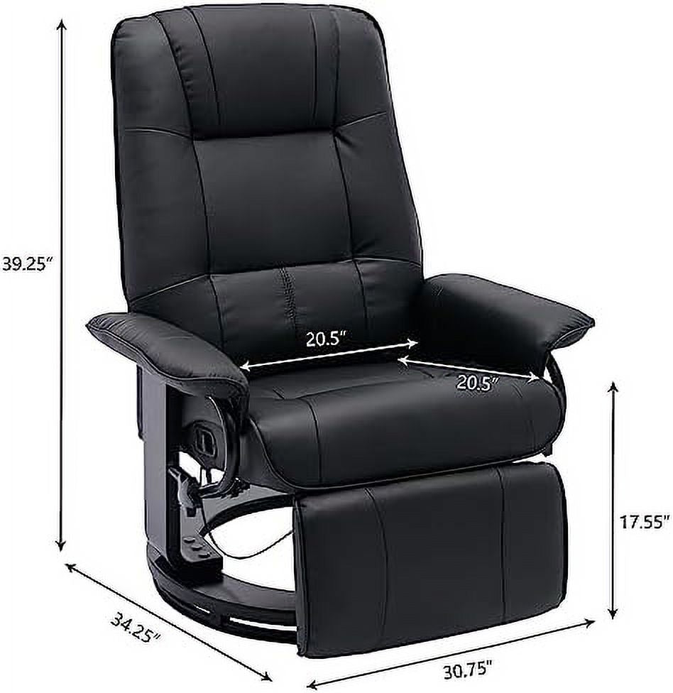 Grey PU Leather Recliner Chair with Footrest R70680