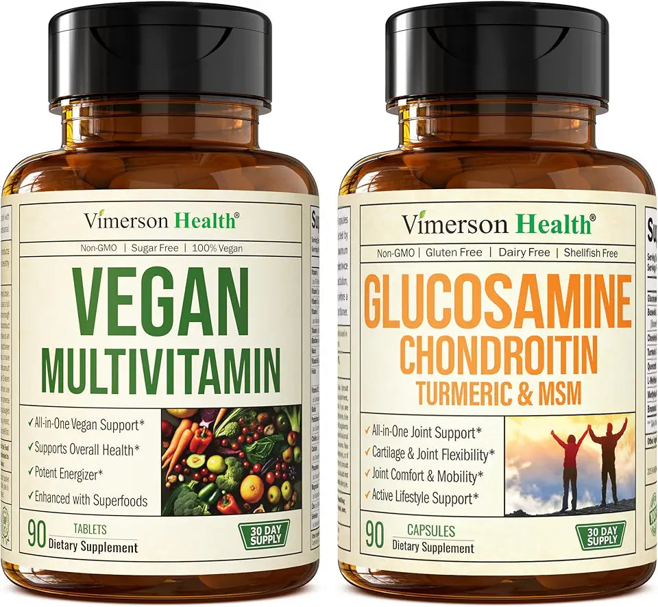 Vegan Multivitamins & Glucosamine Chondroitin MSM Supplement S7830