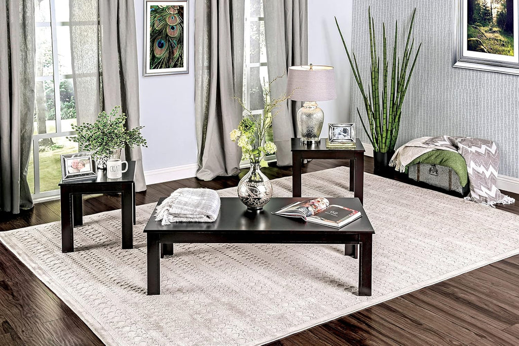 Black 3-Piece Accent Table Set P676304